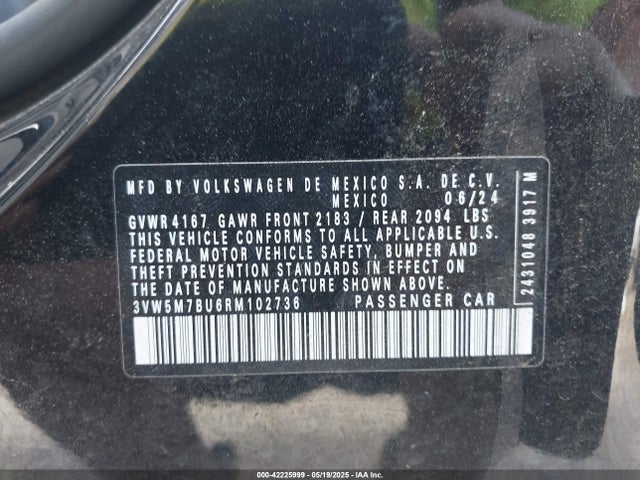 3VW5M7BU6RM102736 Volkswagen tsi