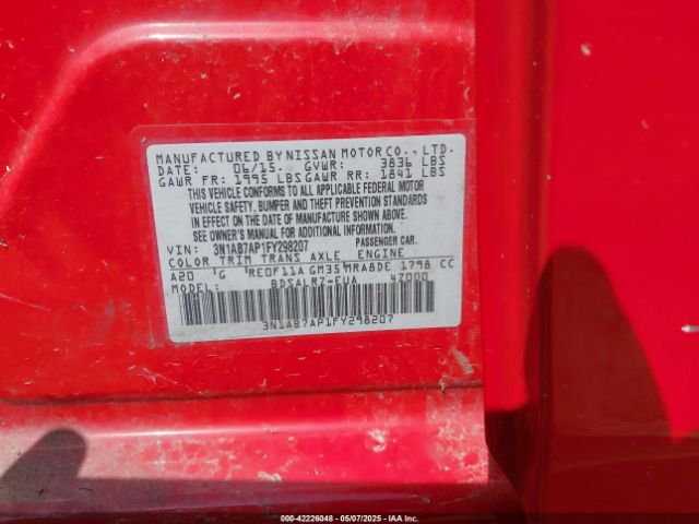 3N1AB7AP1FY298207 Nissan SENTRA SR