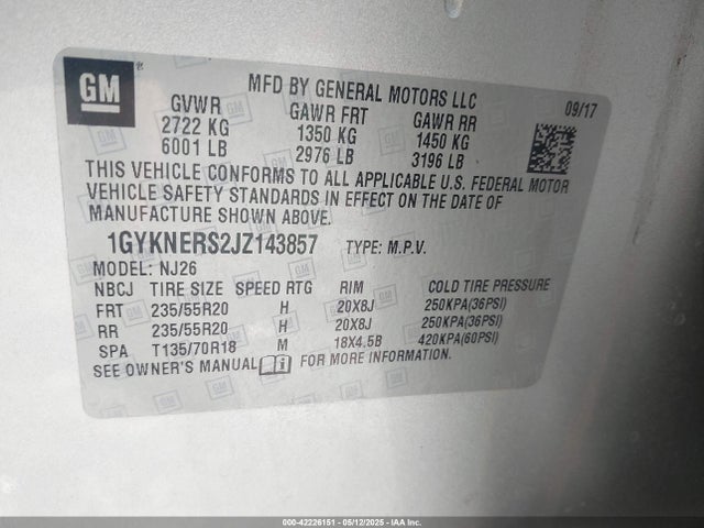 2018 CADILLAC XT5 1GYKNERS2JZ143857 Photo 8