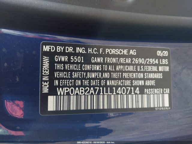 2020 PORSCHE PANAMERA WP0AB2A71LL140714 Photo 8