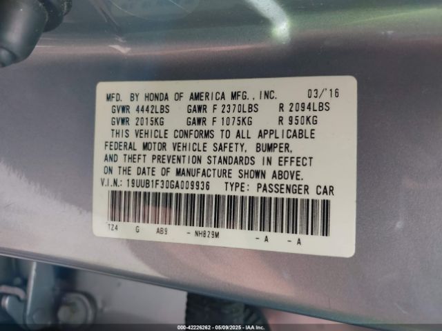 2016 ACURA TLX 19UUB1F30GA009936 Photo 8