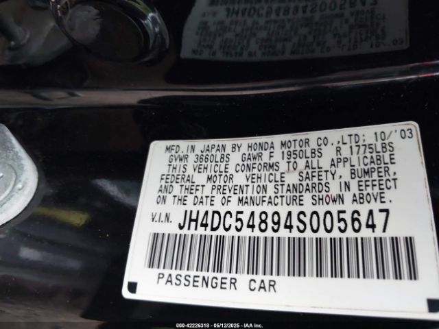 2004 ACURA RSX JH4DC54894S005647 Photo 8