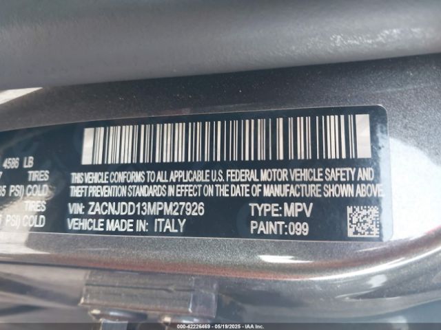 ZACNJDD13MPM27926 Jeep Renegade Limited 4x4