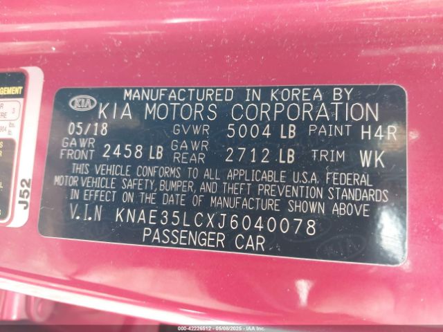 2018 KIA STINGER KNAE35LCXJ6040078 Photo 8