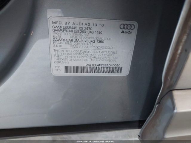 2011 AUDI Q5 WA1CFAFP8BA040050 Photo 8