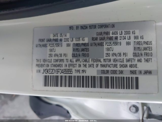 JM3KE2DY8F0485655 Mazda Cx-5 Grand Touring