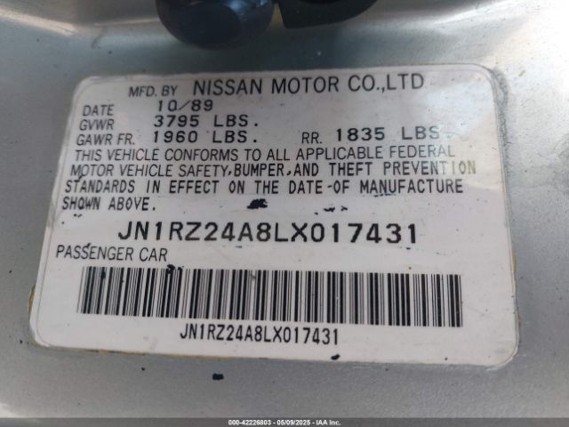 1990 NISSAN 300ZX JN1RZ24A8LX017431 Photo 8
