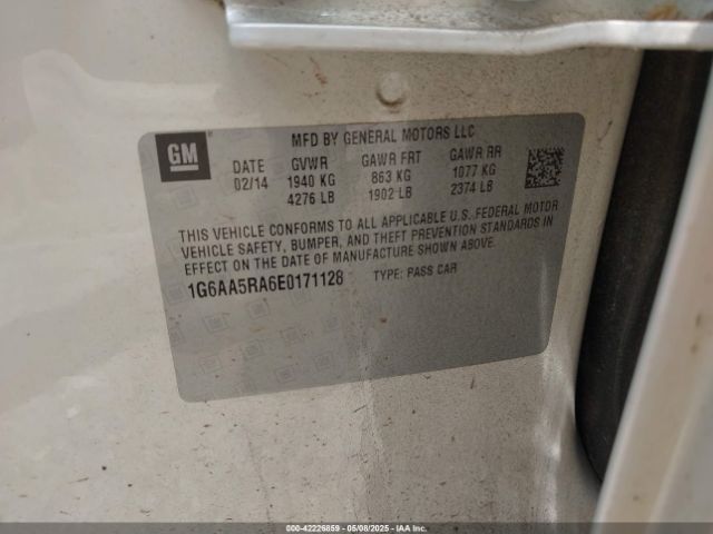 1G6AA5RA6E0171128 Cadillac lcv