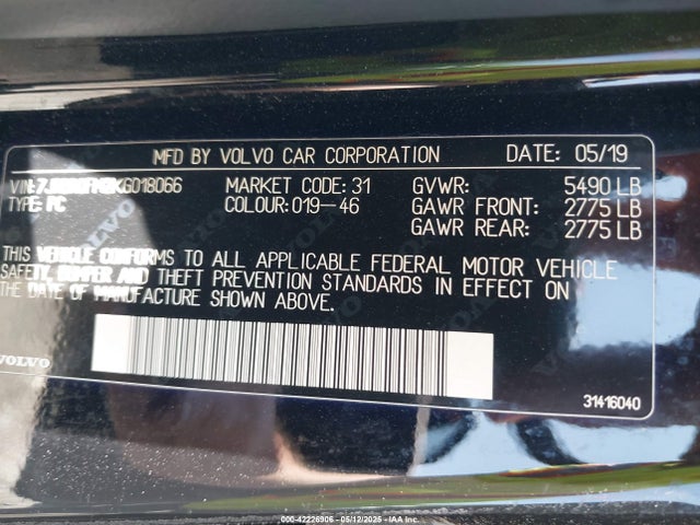 7JRBR0FM2KG018066 Volvo b4204tsh (hp)