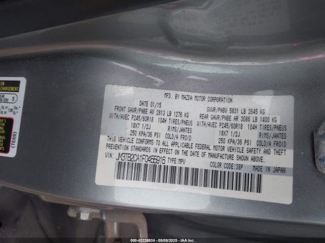 JM3TB2CA1F0455916 Mazda Cx-9 Touring