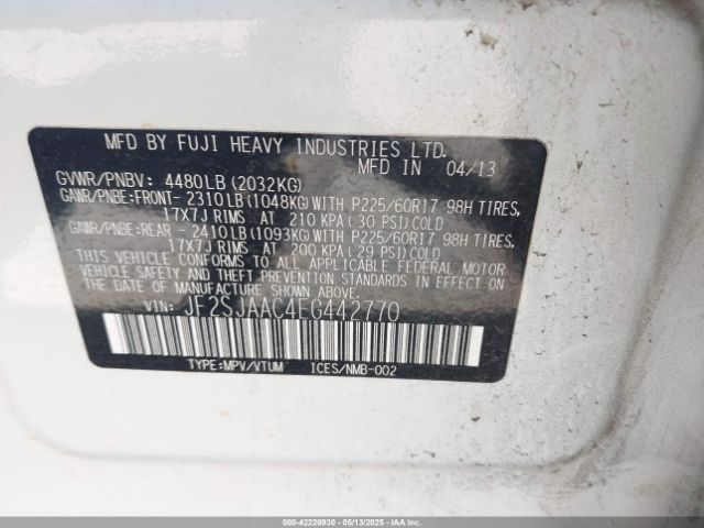 JF2SJAAC4EG442770 Subaru Forester 2.5i