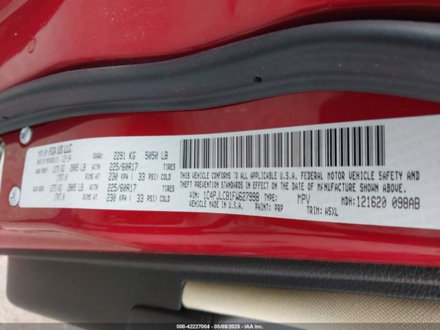 1C4PJLCB1FW627998 Jeep Cherokee Latitude