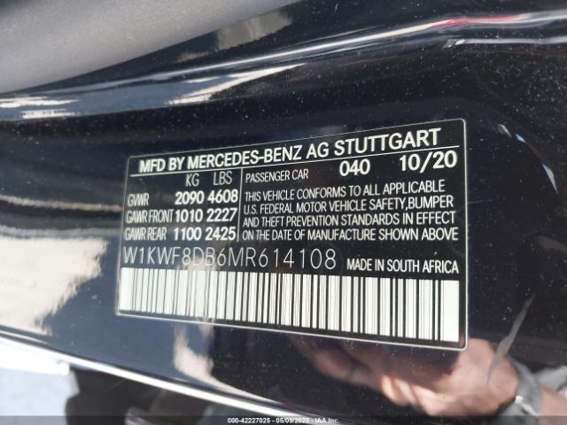 W1KWF8DB6MR614108 Mercedes-Benz C 300 Sedan
