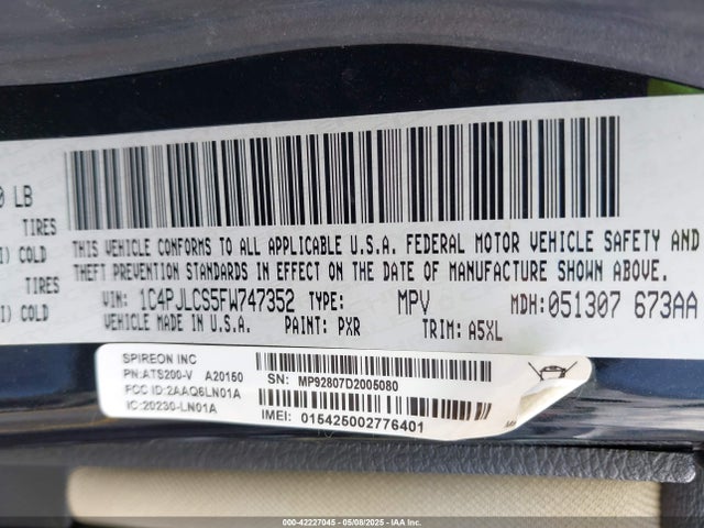 1C4PJLCS5FW747352 Jeep 2015