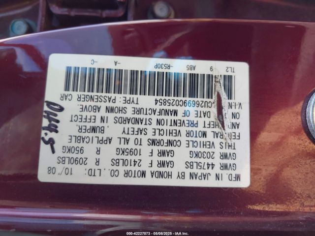 2009 ACURA TSX JH4CU26699C025854 Photo 8