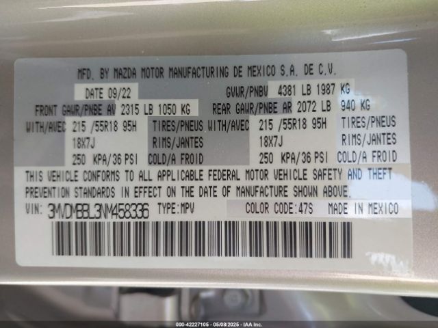 2022 MAZDA CX-30 3MVDMBBL3NM458336 Photo 8