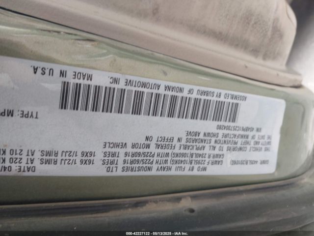 2005 SUBARU OUTBACK 4S4BP61C257304280 Photo 8