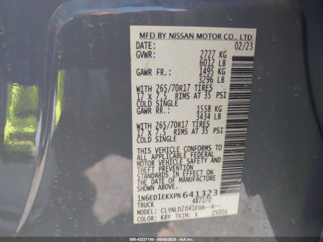 2023 NISSAN FRONTIER 1N6ED1EKXPN641323 Photo 8