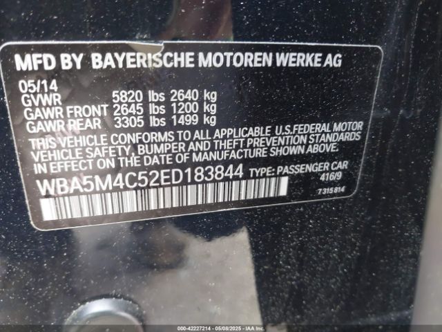 WBA5M4C52ED183844 BMW 535i Gran Turismo Xdrive
