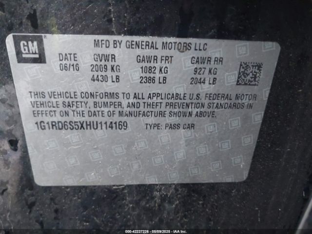 2017 CHEVROLET VOLT 1G1RD6S5XHU114169 Photo 8