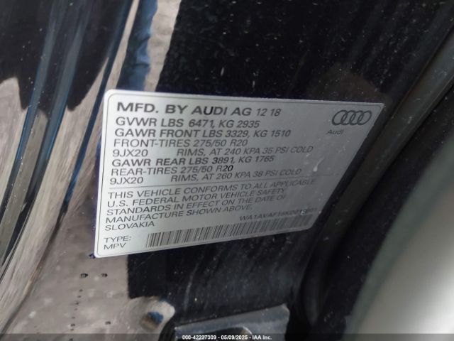 WA1AVAF16KD019301 Audi Q8 55 Premium