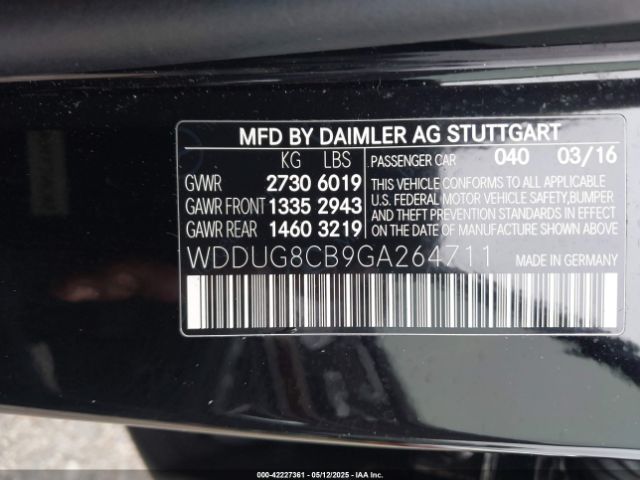 WDDUG8CB9GA264711 Mercedes-Benz S 550