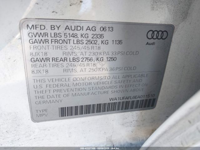 WA1UFAFL6EA011510 Audi Allroad 2.0t Premium