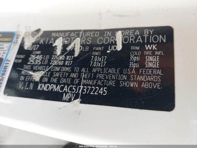 KNDPMCAC5J7372245 KIA Sportage Lx