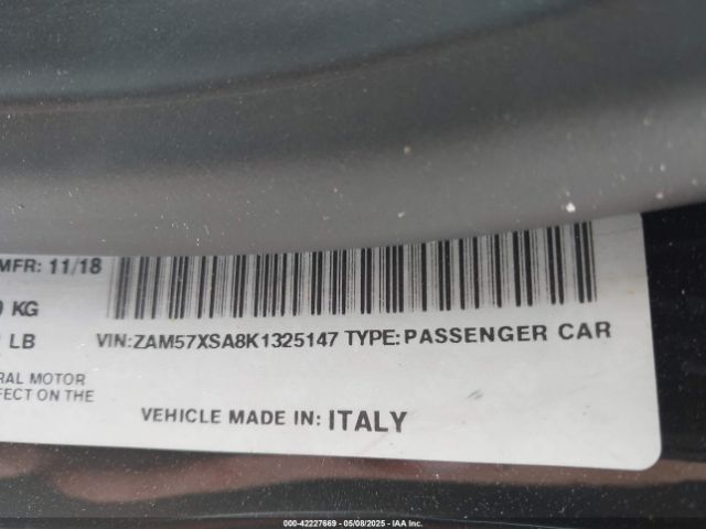 2019 MASERATI GHIBLI ZAM57XSA8K1325147 Photo 8