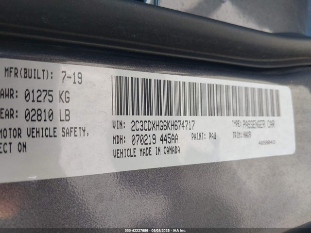 Dodge 2019 2019 2C3CDXHG6KH674717 Image 9