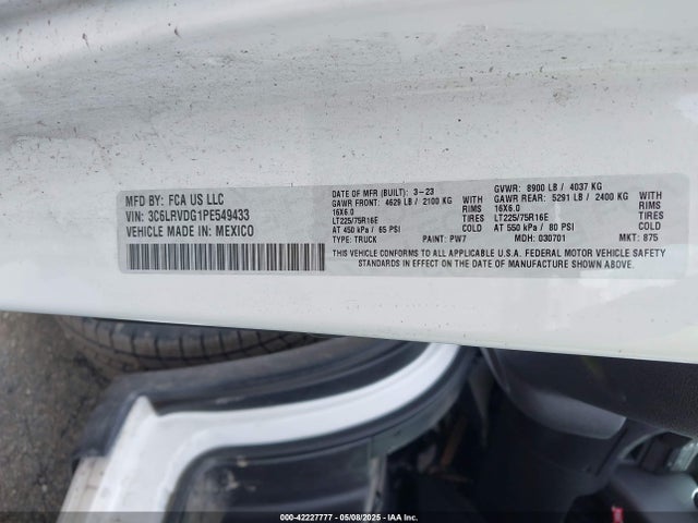3C6LRVDG1PE549433 RAM Promaster 2500
