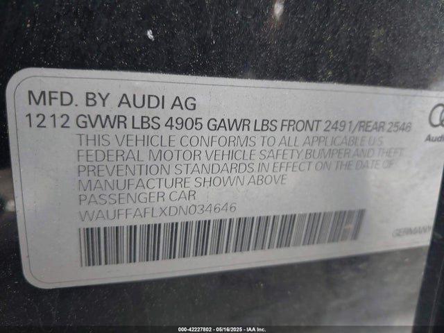 2013 AUDI A4 WAUFFAFLXDN034646 Photo 8