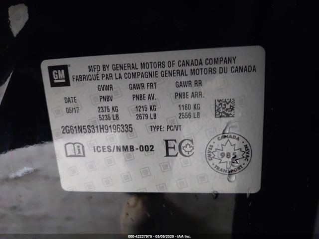2G61N5S31H9196335 Cadillac XTS LUXURY