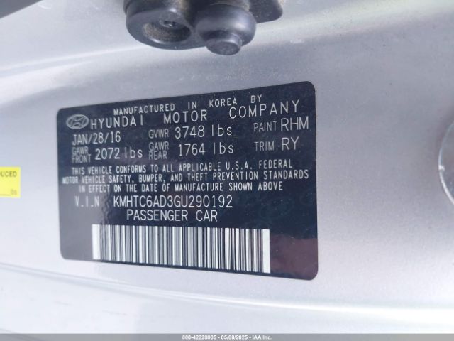 2016 HYUNDAI VELOSTER KMHTC6AD3GU290192 Photo 8