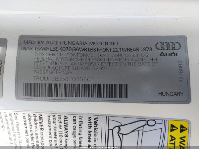 2009 AUDI TTS TRUUF38J591015864 Photo 8