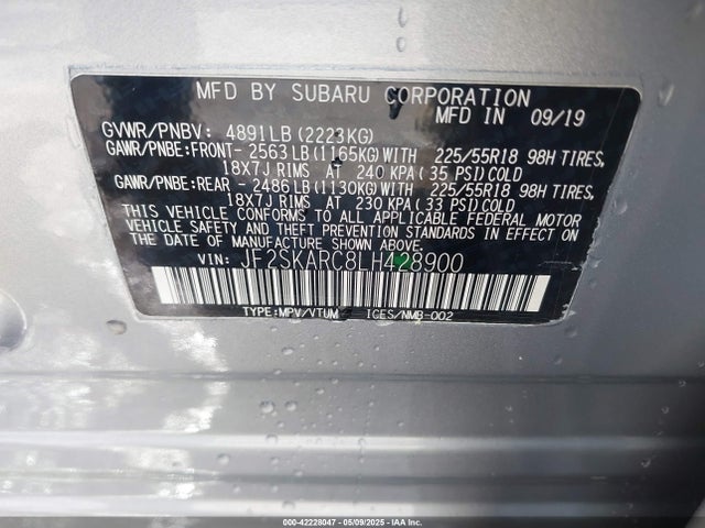 JF2SKARC8LH428900 Subaru Forester Sport