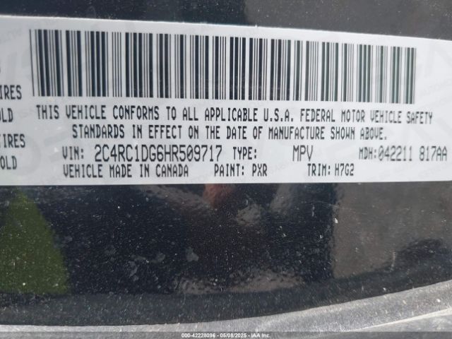2C4RC1DG6HR509717 Chrysler Pacifica Touring