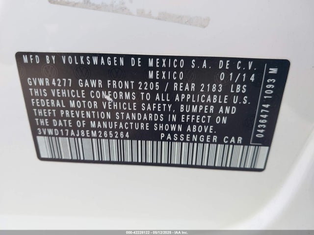 3VWD17AJ8EM265264 Volkswagen 2014