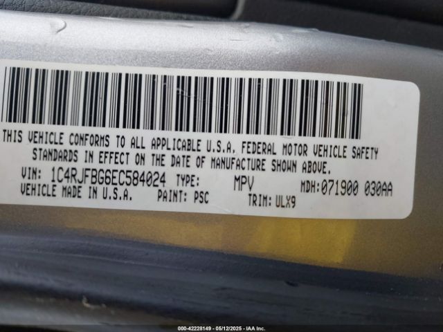 1C4RJFBG6EC584024 Jeep Grand Cherokee Limited