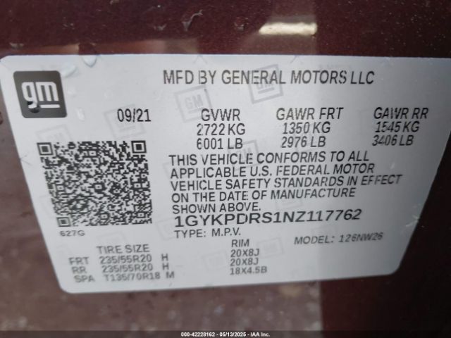 2022 CADILLAC XT6 1GYKPDRS1NZ117762 Photo 8