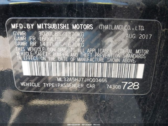 2018 MITSUBISHI MIRAGE ML32A5HJ7JH003466 Photo 8