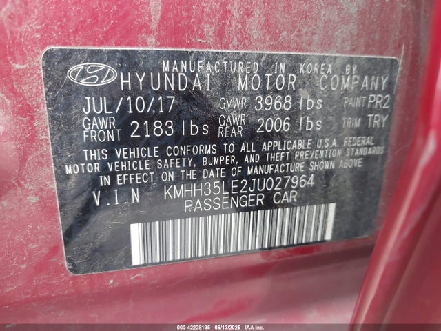 KMHH35LE2JU027964 Hyundai gdi nu