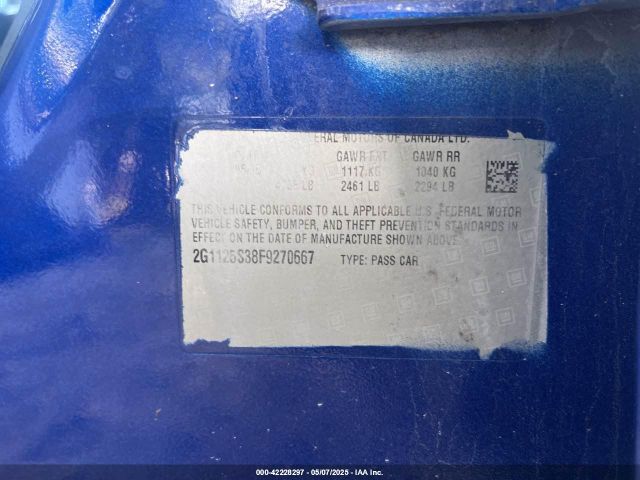 2G1125S38F9270667 Chevrolet IMPALA LT