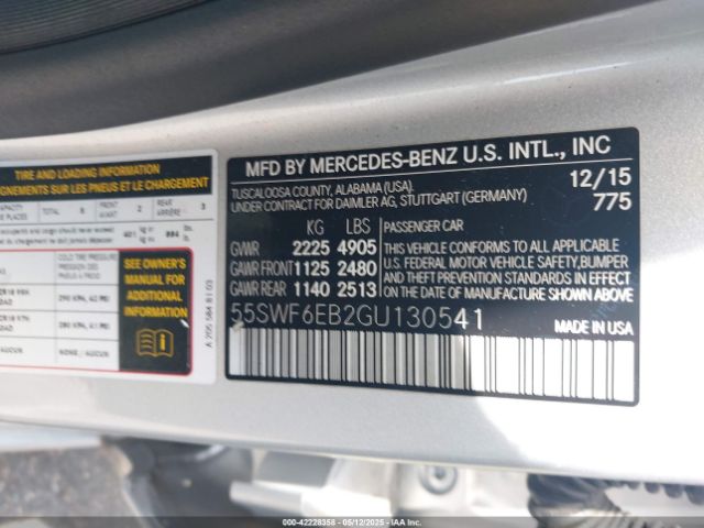 55SWF6EB2GU130541 Mercedes-Benz C 450 Amg 4matic