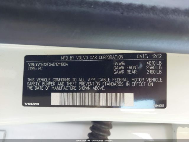 2013 VOLVO S60 YV1612FS4D1211904 Photo 8