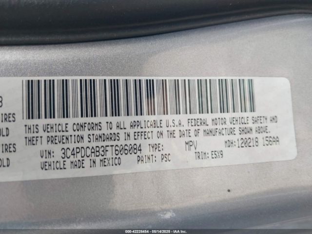 3C4PDCAB3FT606084 Dodge JOURNEY SE