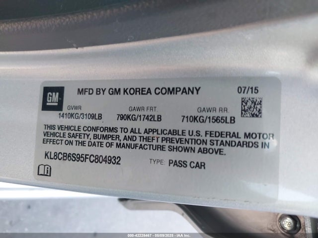 Chevrolet Spark Ls Cvt 2015 KL8CB6S95FC804932 Image 9