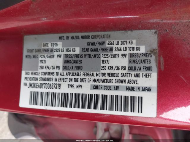 JM3KE4DY7G0687318 Mazda Cx-5 Grand Touring