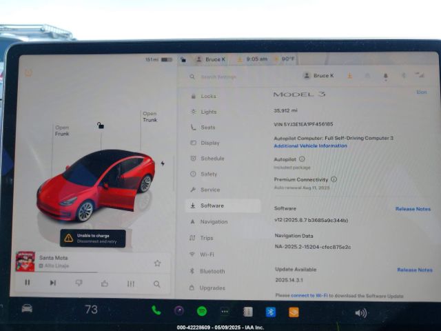 5YJ3E1EA1PF456185 Tesla Model 3 Rear-wheel Drive