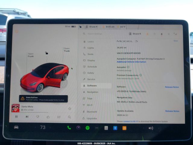 5YJ3E1EA1PF456185 Tesla Model 3 Rear-wheel Drive